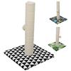 Croci Optical Basic - Tiragraffi per Gatti Adulti, Grandi e Piccoli, Tappetino con Albero 42 cm e Corda con Pallina Gioco Calmante Gatto, Graffiatoio in Sisal, Giochi per gli Animali da Casa