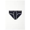 Tezenis Slip In Cotone Bordi A Contrasto Con Logo Uomo Blu