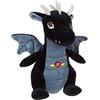 GIPSY TOYS - drago sonoro 20 cm nero - peluche per bambini - 071617
