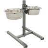 Trixie Bar Alza Ciotole in Acciaio Inox per Cani, 18lt-o20cm