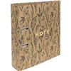 Interdruk Raccoglitore con Meccanismo - A4 75 mm - Carta Kraft Marrone Naturale - Botanique