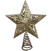 Kurt S. Adler Kurt Adler H9100 8-inch Gold Glittered 5 Point Star Treetop 8 inch Glitter, Oro, Set di 1