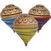 sicilia bedda - Trottola Siciliana Colori Assortiti in Legno - Fantastico Gioco per i Piccoli e per i Grandi - Cm 8 - Prodotto 100% Siciliano (Decorata)