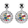 Chantecler / Logo / orecchini piccoli Capri Pop / argento e smalti colorati - 41146