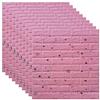 Generico Pannelli da parete 3D, autoadesivi, adesivi murali,effetto pietra, mattone,impermeabile, in PVC, stelle, 77 cm x 70 cm, 10 PEZZI (ROSA)