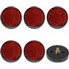 evermotor 6 pezzi Ø 59 mm moto bicicletta Omologato E4 catarifrangente rotondo riflettore posteriore rosso cat's eye scooter multifunzionale omologato