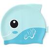 SHESHY Cuffia Piscina Silicone - Impermeabile Elastico Cuffie da Nuoto - Cuffia da Bagno Unisex Bambini Bimbi
