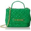 Love Moschino JC4010PP1GLA0, Borsa a Mano, Donna, Verde, Taglia unica