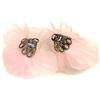 Nappine a fiore in organza Rosa Chiaro per orecchini