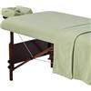 Master Massage - Set di 3 federe in flanella, per lettino da massaggio, salone, in cotone, colore: menta