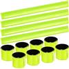 O-Kinee Bande Catarifrangenti 4PCS,Bracciale Riflettente Fascetta,Fasce Riflettenti Polso Luminosa per Braccia Polsi Jogging e Ciclismo(Bianco 4pcs)