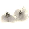 Nappine a fiore in organza Grigie per orecchini