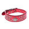haoyueer Collare per cani con strass corona strass strass gioielli in pelle PU Pet Dog Cat Puppy Collar … (S, rosso)