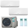 DAIKIN CONDIZIONATORE DAIKIN PERFERA DUAL SPLIT 12000+12000 BTU INVERTER R32 2MXM68 A++ WIFI