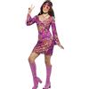 SMIFFYS Hippie Chick Costume, Multi-Coloured, with Dress, Headscarf & Medallion (XS)