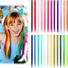 Dreamlover Ciocche Colorate per Capelli Bambina, 24 Colori, 24 Pezzi | Facile da Usare, Capelli Lisci, Lunghezza Tagliabile, Sicuro per Capelli dei Bambini, per Halloween, Natale e Carnevale