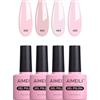 AIMEILI Smalto Semipermanente in Gel UV LED Soak Off Smalti per Unghie per Manicure Colorati Set 4 x 10 ml - Set Numero 27