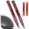 EHDIS 2 pezzi Taglierino Cutter Professionale 9mm con 20 Lame a Scatto, Taglierini Retrattili, con Corpo in Alluminio, Taglierino Multiuso Autobloccante, per Tagli di Precisione, Rosso
