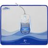 WHITE SHARK Mouse Ottico White Shark USB a 6 Tasti Rgb 7200dpi con Tappetino Mousepad 30x25cm