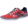 bugatti Uomo Sneaker casual alla moda con dettagli logo e suola flessibile, Rosso, 43 EU