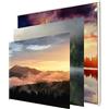 INFORMA Cornice portafoto a LED in bianco opaco, 3 cornici intercambiabili a tema nebbia, senza cornice, 50 x 50 cm, 27 LED, motivi intercambiabili con stampa diretta UV