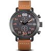 chotovelli Militare,Orologio da polso, impermeabile, cinturino in pelle