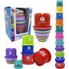RAM ONLINE Ram© - Torre piramide impilabile per bambini, 11 pezzi, impilabili