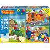 Schmidt Spiele GmbH Bluemchen Benjamin the Elephant Schmidt Spiele Puzzle 56207, Colore Blu, In Aktion, 3 x 24 Teile