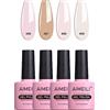 AIMEILI Smalto Semipermanente in Gel UV LED Smalti Semipermanenti Soak Off Smalti per Unghie per Manicure Kit Semipermanente Unghie Colorati Set 4 x 10 ml - Set Numero 23