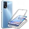 PEIYE Cover per Oppo A16 / Oppo A54s / Oppo A16s, [ Pellicola Protettiva Integrata ], Trasparente 360 Gradi Custodia con TPU Silicone Bumper e PC Retro -Trasparente