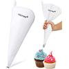 YOUYIKE 1pcs sac a Poche Professionali, 45/40/35/30 cm Sacchetto Pasticceria Crema,Riutilizzabile Sacchetto Icing Piping per Bigné di Cottura DIY Pasticcini Crema al Cioccolato(30cm)