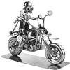 BRUBAKER Vite Uomo Motociclista - Figura in Ferro Lavorata a Mano Dell'uomo in Metallo - Regalo in Metallo per i Fan Della Moto