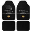 Momo Set 4 tappeti in moquette Racing nero/bianco