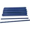 Alevar Dorsi in Plastica a Spirale per Rilegatura, 21 Anelli Diametro 8 mm, Formato A4, Capacità da 21 a 40 Fogli, Colore Blu, Confezione da 100 Pezzi