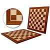 Master of Chess Scacchiera in Legno da Torneo 48 cm - Fatto a Mano Inarsia Grandi Scacchiera Portatile per Bambini e Adulti - Staunton NO.5