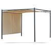 GAZEBO PERGOLA ITACA IN ACCIAIO CON TELO SCORREVOLE MT.3X3 COD.99355