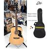 Eko RANGER 6 NATURAL CHITARRA ACUSTICA FOLK CON BORSA e 3 PLETTRI NUOVA