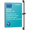 Duravit Universal asta doccia, asta doccia saliscendi, asta doccia regolabile (900 mm), nero opaco