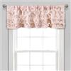 Lush Decor Riley - Mantovana per finestra, con dettagli a fiocco fatti a mano, elegante pannello singolo filtrante per la luce, 137,2 cm di larghezza x 45,7 cm di lunghezza, colore rosa cipria