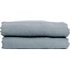 MLH MY LINEN HOME My Linen Home Lenzuolo sopra Lino Lavato (100% StoneWashed) in Blu Grigio, 140x250 cm I Ipoallergenico, termoregolatore e Traspirante I Delicato e Morbido Anche per la Pelle più sensibile