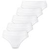 MARILYN Poupée Infinity Slip Brasiliano in Cotone con Cintura in Pizzo Bianco - XL - Confezione da 5