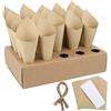 VINFUTUR 50 Pz Coni Portariso Matrimonio Coni Portaconfetti Matrimonio Coni Riso Bomboniere per Matrimonio Nozze Baby Shower Battesimo