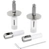 Ideal Standard - Multi Suites, Set di cerniere per sedile copriwater a chiusura rallentata serie 21 in acciaio inox, T2955BJ, Cromato