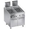 Ristoattrezzature Cuocipasta a gas in acciaio inox 2 vasche 40+40 lt 80x90x85h cm