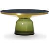 CLASSICON tavolino BELL COFFEE TABLE con struttura in ottone - BELL-COFFEE-TABLE-BRASS-OLIVE-GREEN