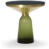 CLASSICON tavolino BELL SIDE TABLE con struttura in ottone - BELL-SIDE-TABLE-BRASS-OLIVE-GREEN