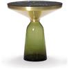CLASSICON tavolino BELL SIDE TABLE con struttura in ottone - BELL-SIDE-TABLE-BRASS-OLIVE-GREEN-MARQUINA
