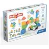 Geomag - Magicube 1+ Shapes - Blocchi Magnetici per Bambini - 4 Colori e Forme - Confezione da 32 Cubi - 100% Plastica Riciclata