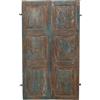 Biscottini Porta portone in Legno massello e Ferro da Interno o da Esterno Vecchia e Antica Medievale L103XPR5XH165CM