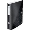 Leitz Active WOW Raccoglitore con Meccanismo a Leva 180°, Formato A4, Nero, Dorso 65mm, Chiusura a Elastico, Polyfoam leggero, 11070095